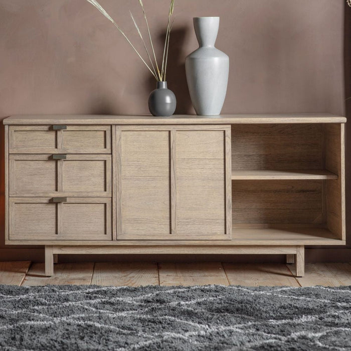 Kyoto Mindy Wood Medium Sideboard - 2 Doors