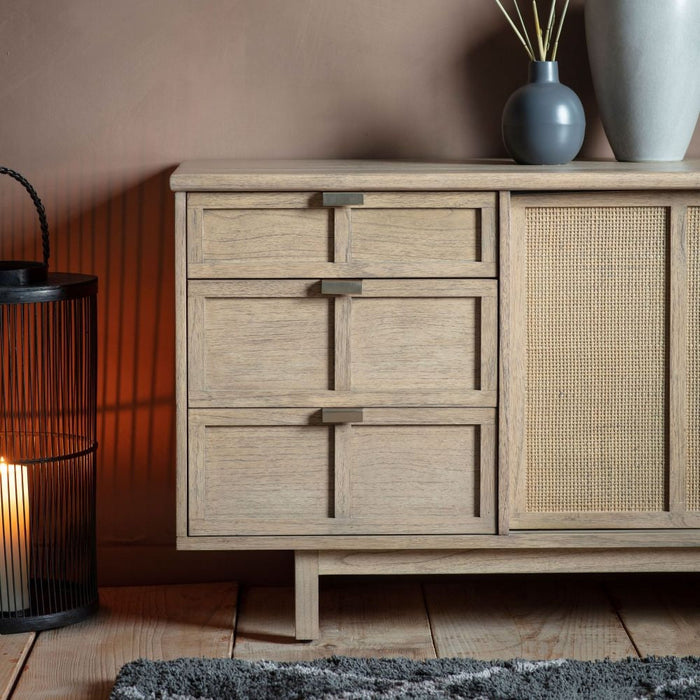 Kyoto Mindy Wood Medium Sideboard - 2 Doors