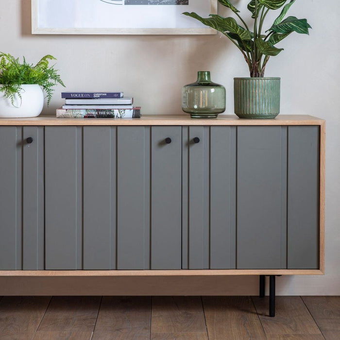 Fuji Oak and Grey Sideboard - 3 Doors