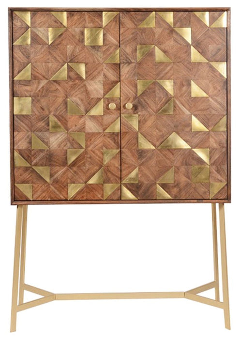 Tate Acacia Wood Drinks Cabinet - 2 Doors