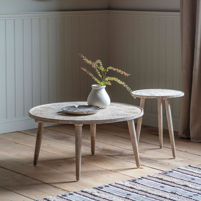 Agra Coffee Table Natural White