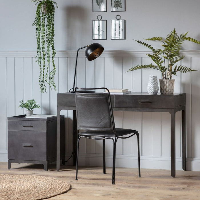 Ottinge Grey Metal Side Table - 2 Drawers
