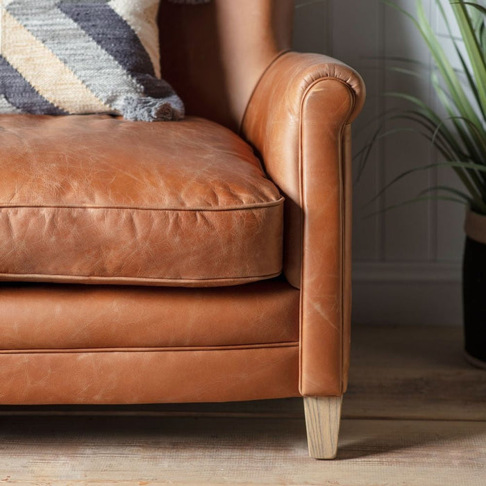 Mr. Paddington Vintage Brown Leather 2 Seater Sofa