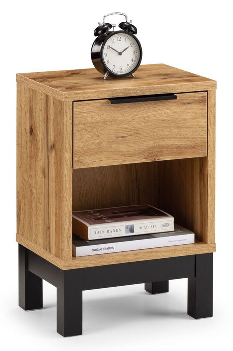 Bali Oak 1 Drawer Bedside Table