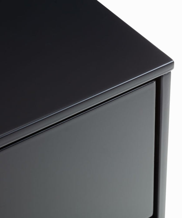Alicia Anthracite 2 Drawer Bedside Cabinet