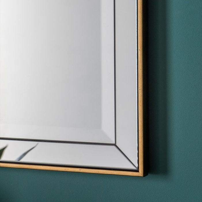 Powell Gold Rectangular Mirror (Set of 4) - 50cm x 60cm - Clearance B25
