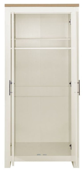 Highgate Cream and Oak Effect Wardrobe - 2 Doors
