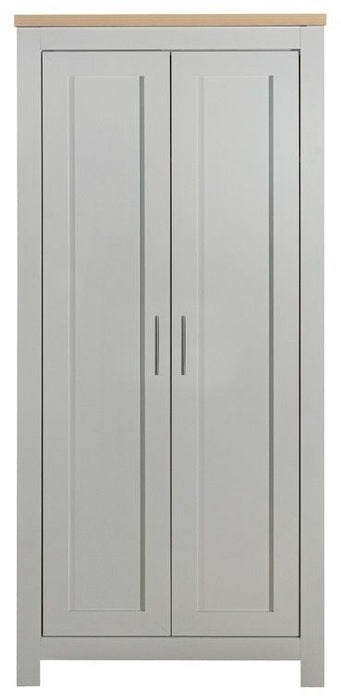 Highgate Grey and Oak Effect Wardrobe - 2 Doors