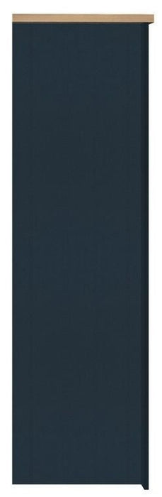 Highgate Blue and Oak Effect Wardrobe - 2 Doors