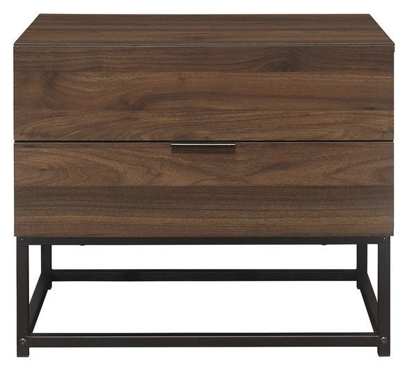 Houston Walnut 2 Drawer Bedside Cabinet