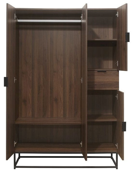 Houston Walnut 4 Door Wardrobe