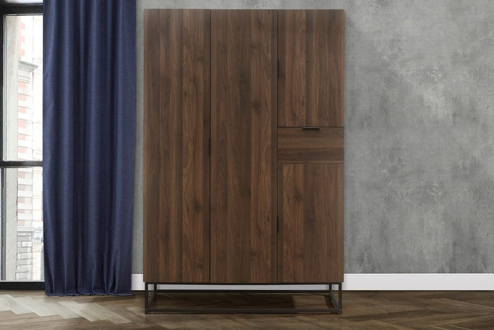 Houston Walnut 4 Door Wardrobe