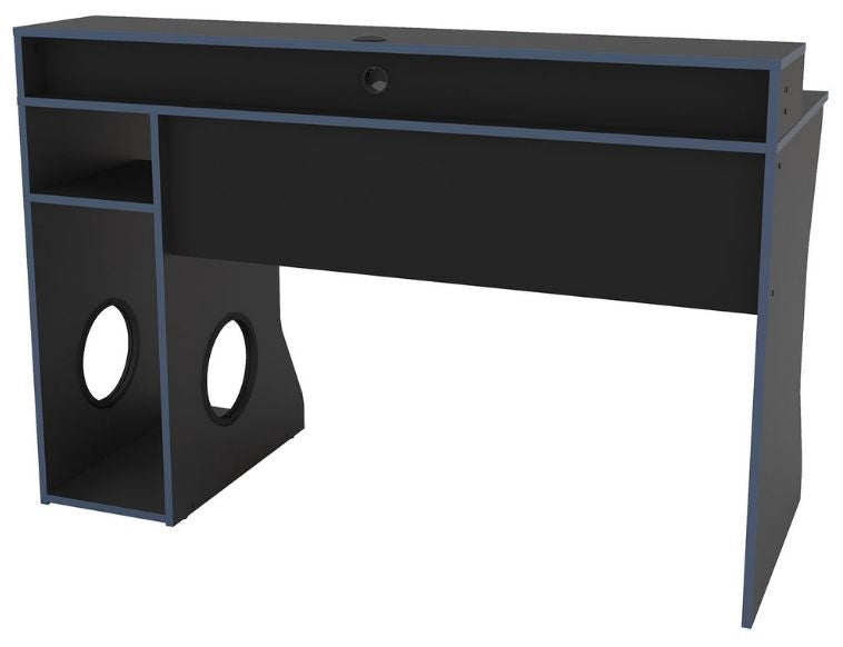 Enzo Black and Blue Gaming Desk