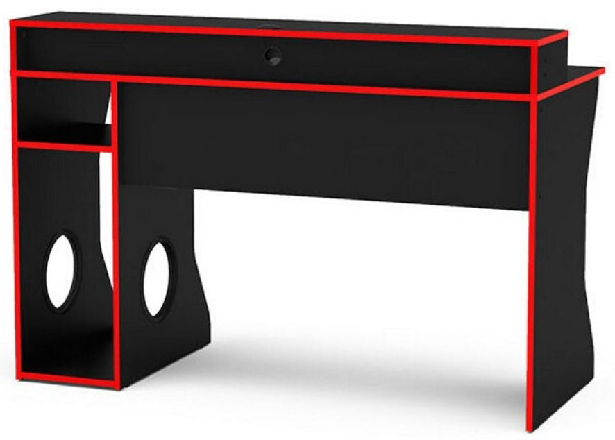 Enzo Black and Red Gaming Desk