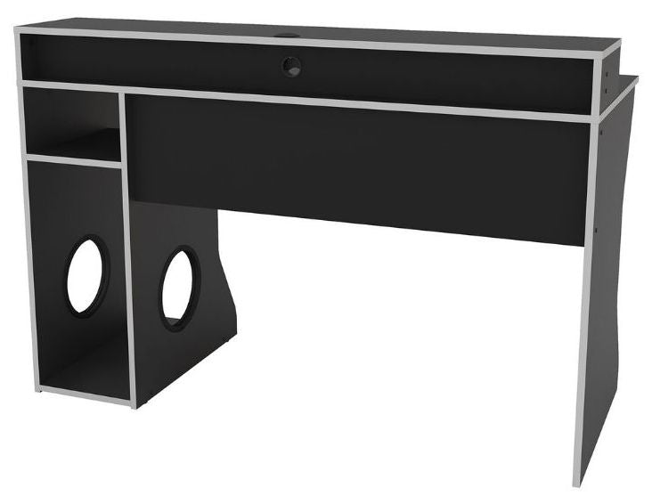 Enzo Black and Silver Gaming Desk