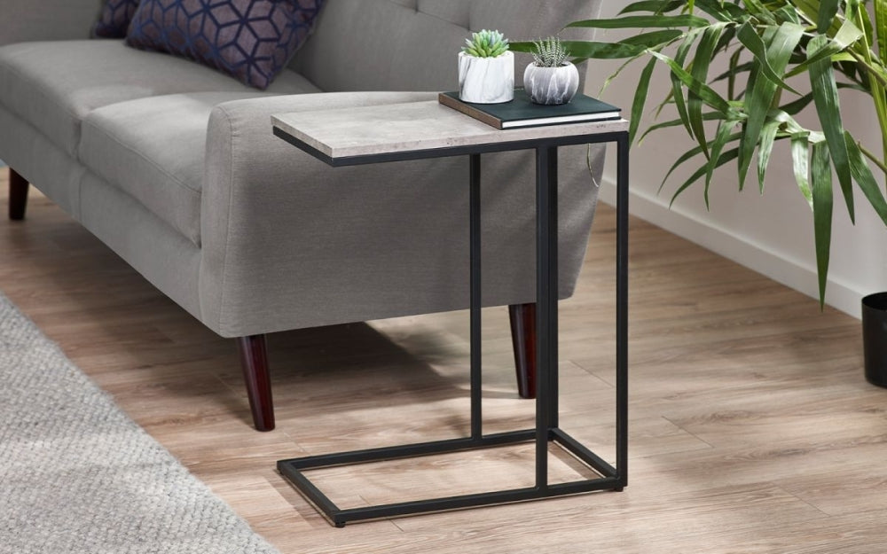 Staten Concrete Effect Side Table