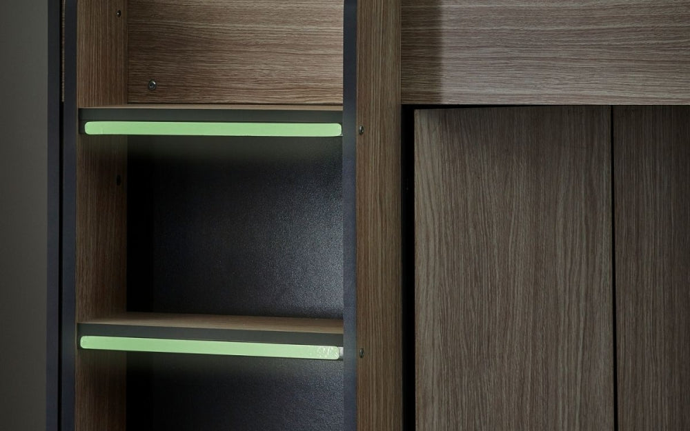 Hercules Woodgrain and Anthracite High Sleeper Bed