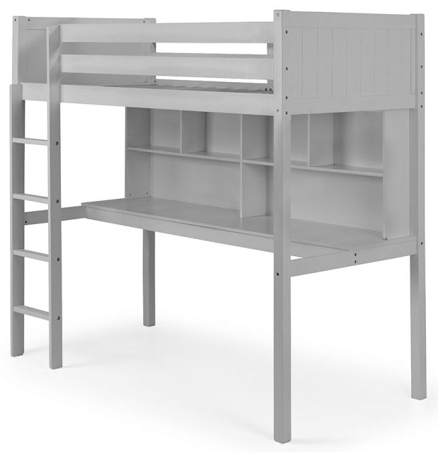Titan Dove Grey High Sleeper Bed