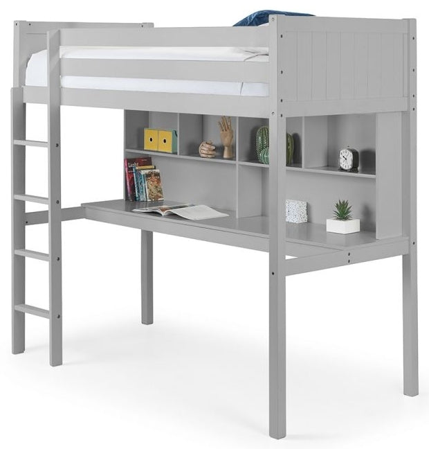 Titan Dove Grey High Sleeper Bed
