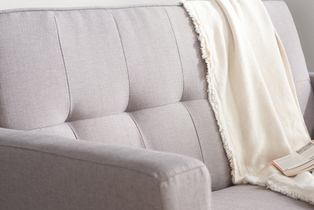 Ethan Grey Fabric 2 Seater Click Clack Sofa Bed
