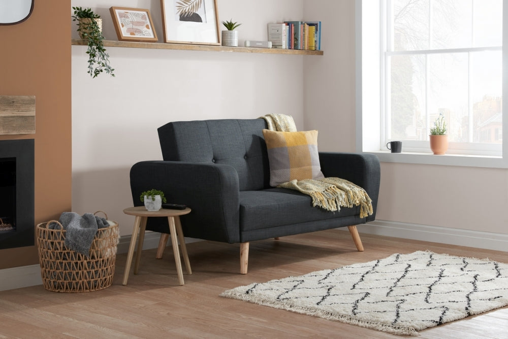Farrow Grey Fabric 2 Seater Sofa Bed