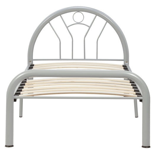 Solo Silver 3ft Single Metal Bed Frame