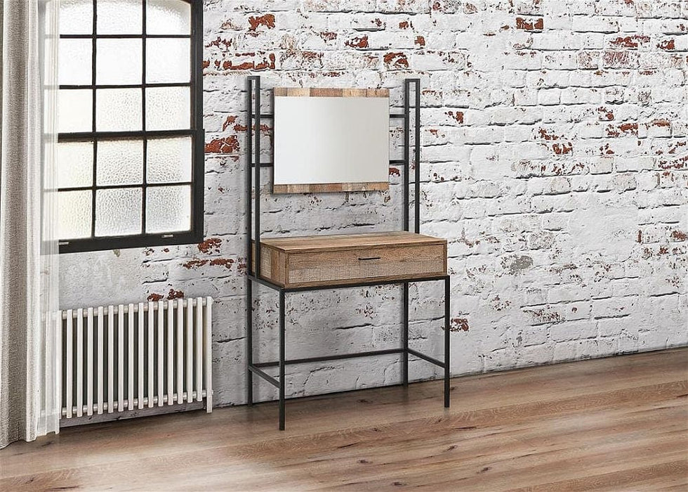 Urban Rustic Wood Effect Industrial Style 1 Drawer Dressing Table