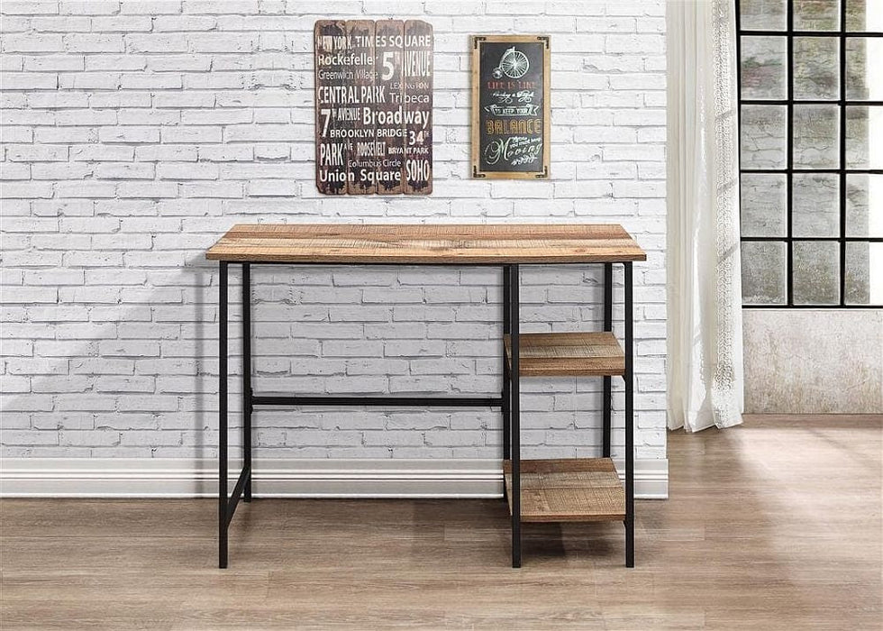 Urban Rustic Wood Effect Industrial Style Study Desk