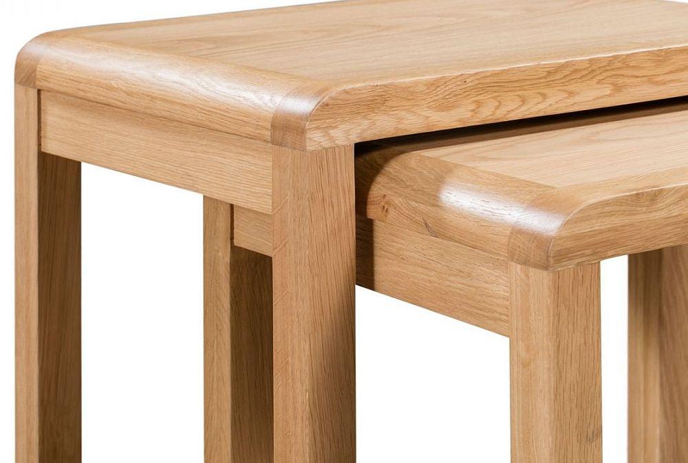 Curve Oak Nest of 2 Tables
