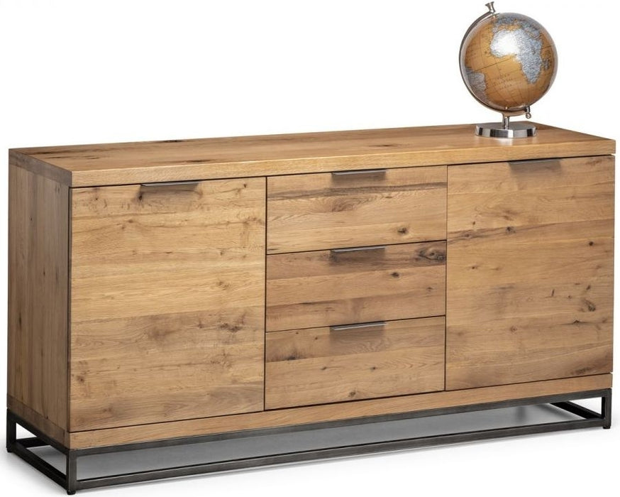 Brooklyn Rustic Oak 2 Door 3 Drawer Sideboard