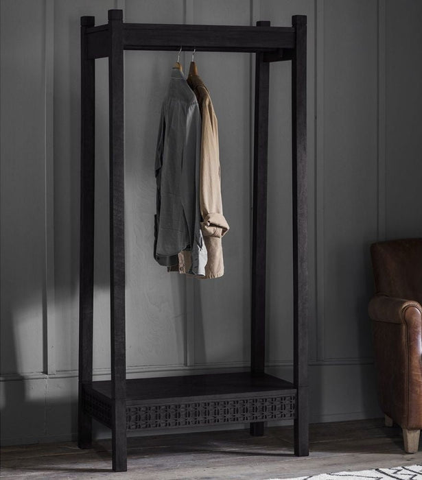 Boho Wood Open Wardrobe