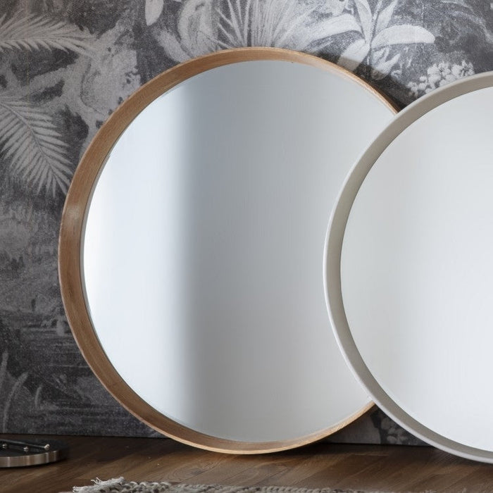 Keaton Oak Round Mirror - 100cm x 100cm