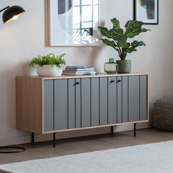 Fuji Oak and Grey Sideboard - 3 Doors