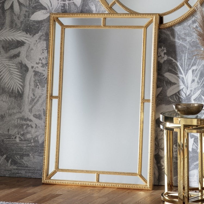 Sinatra Gold Rectangular Mirror - 121cm x 80cm