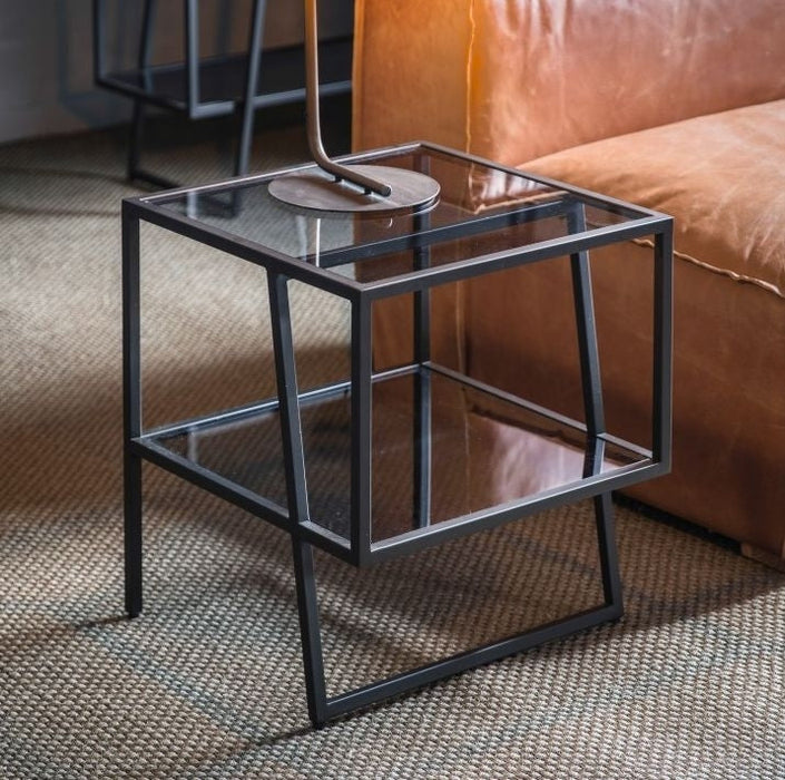 Putney Black Glass Side Table