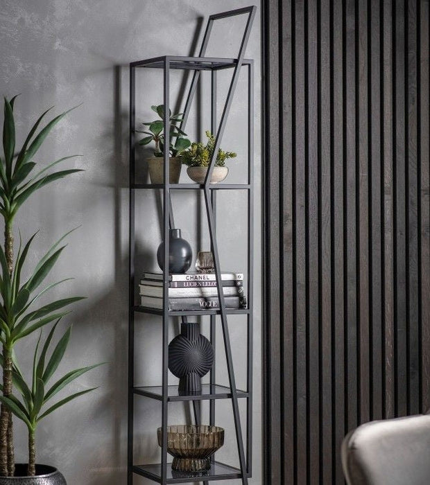 Putney Black Glass Open Display Unit