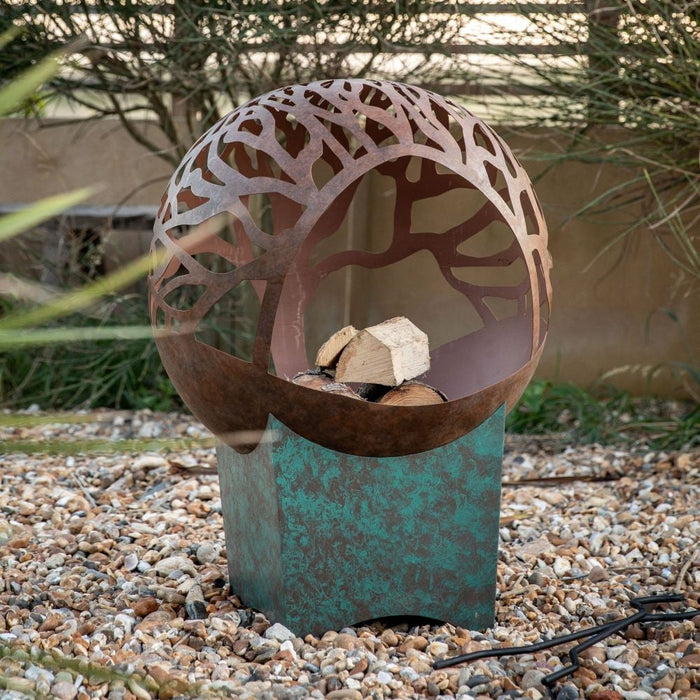 Sfera Brown Outdoor Garden Firepit