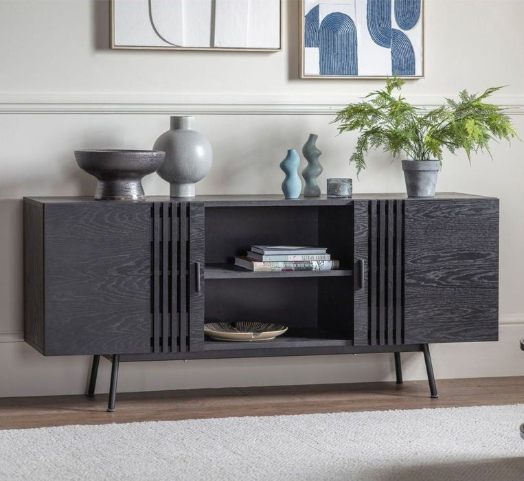 Holsen Black Oak Sideboard - 2 Doors