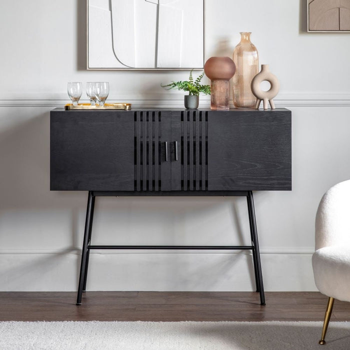 Holsen Black Oak Sideboard - 2 Doors