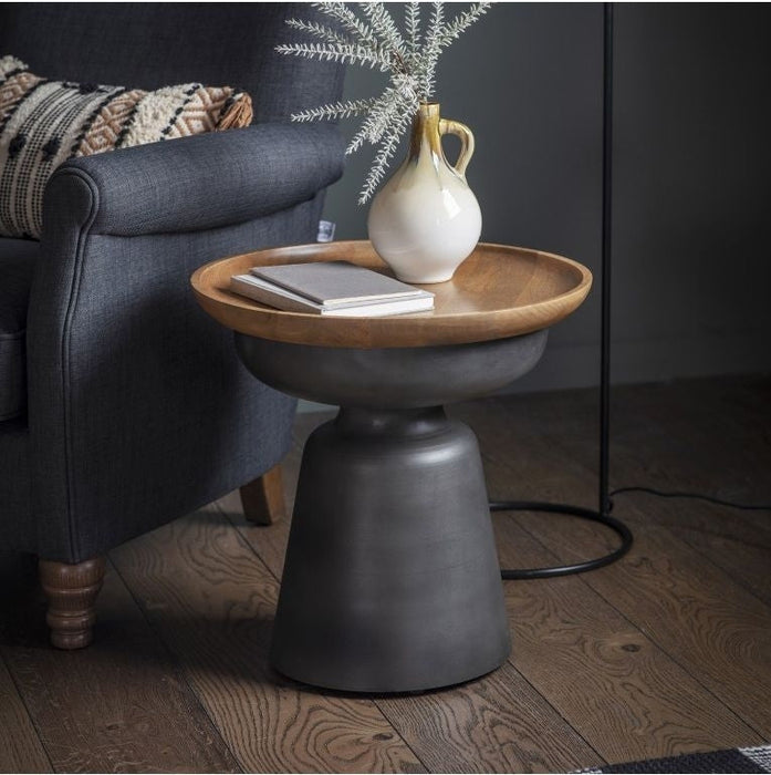 Swansea Mango Wood and Metal Side Table