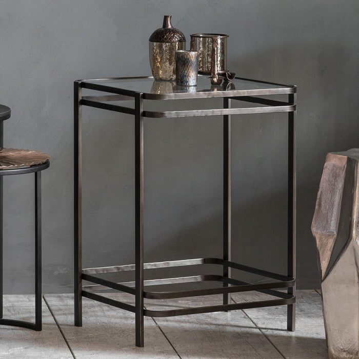 Olympia Glass Top Side Table