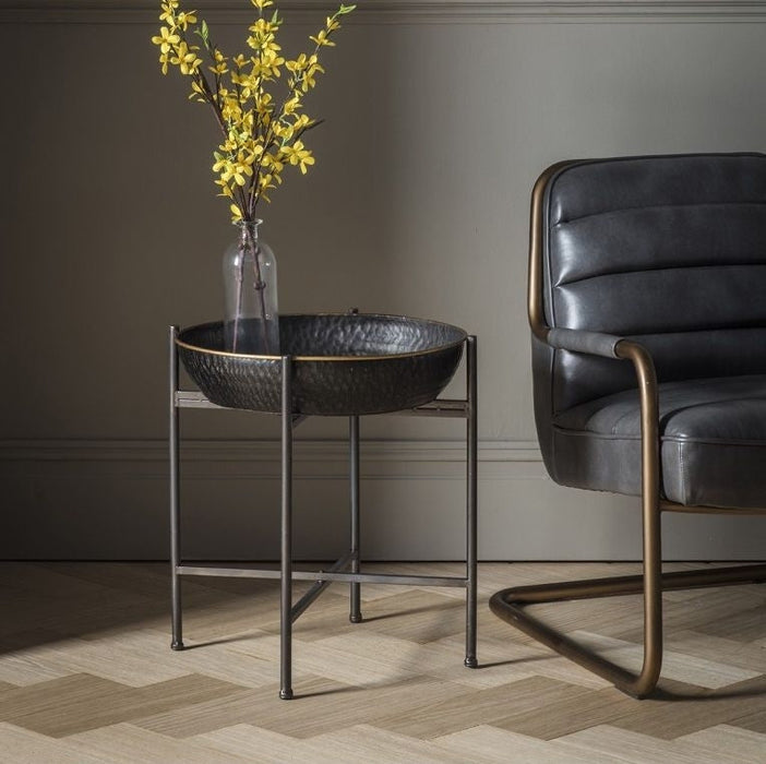 Exeter Black Metal Side Table