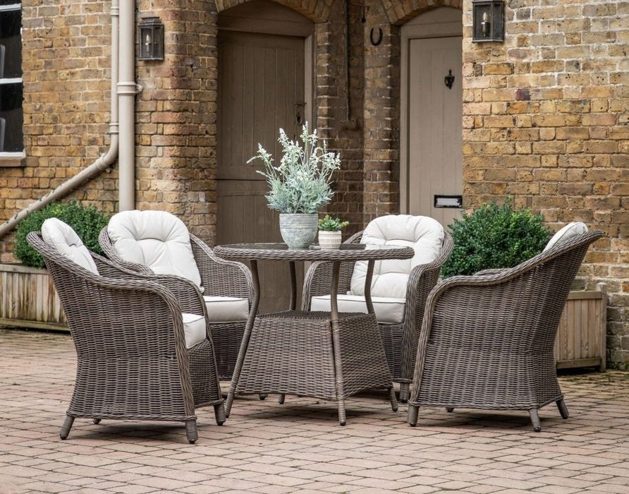 Fior 4 Seater Round Dining Set - Natural