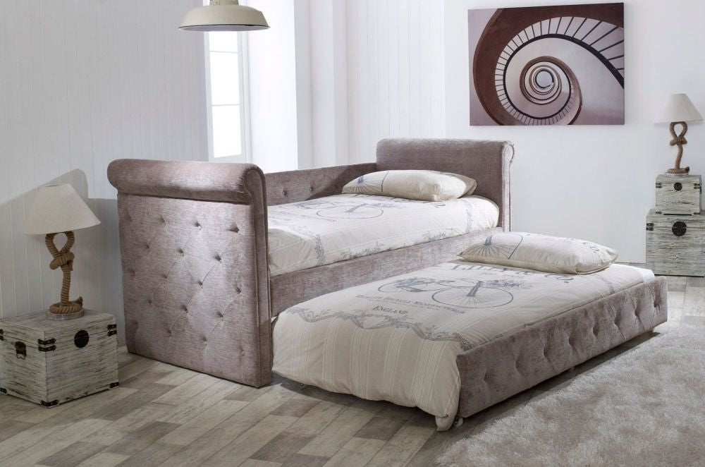 Limelight Zodiac Mink Velvet Day Bed with Guest Bed