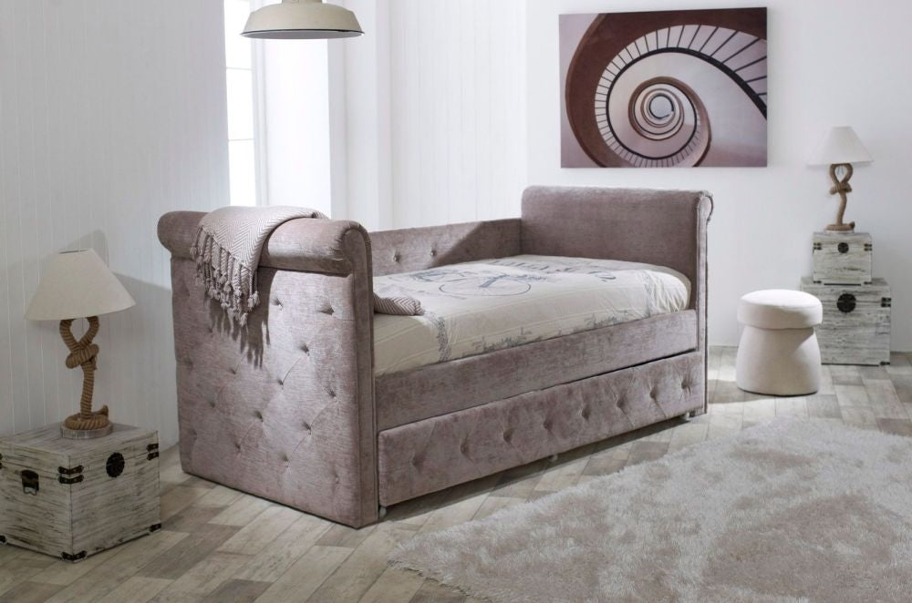 Limelight Zodiac Mink Velvet Day Bed with Guest Bed