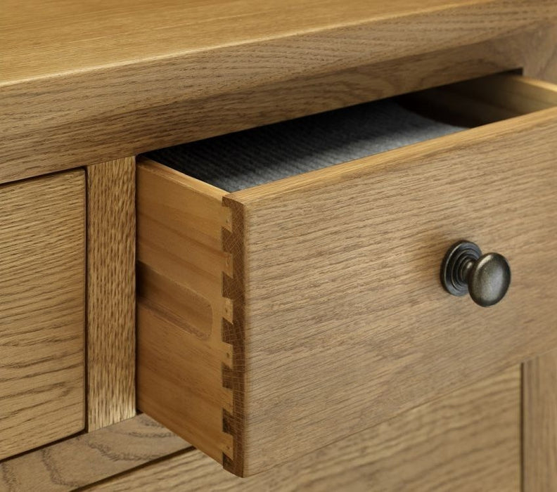 Marlborough Waxed Oak 1 Drawer Bedside Cabinet