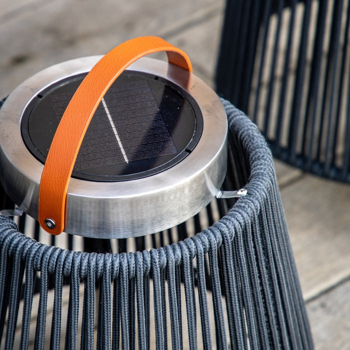 Firenze Charcoal Large LED Solar Lantern