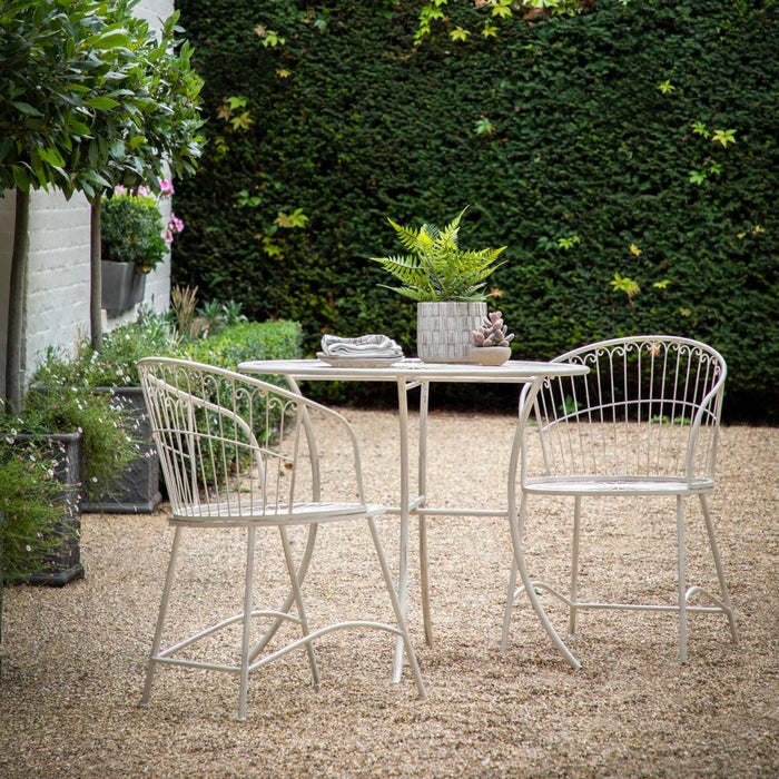 Siracusa Noir Metal Outdoor Garden 2 Seater Bistro Set