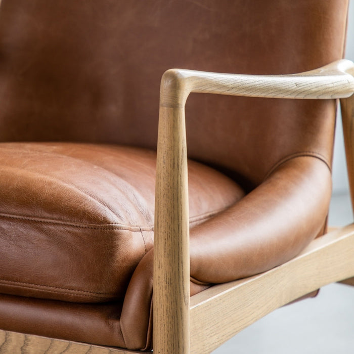 Carrera Brown Leather Armchair