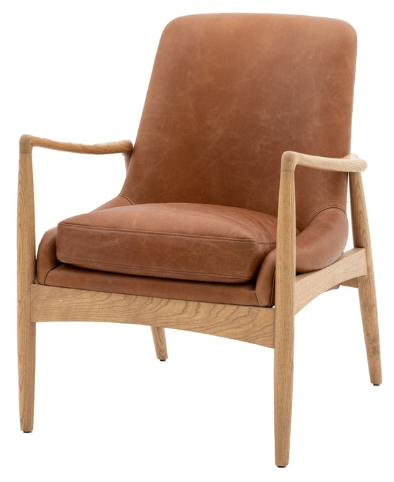 Carrera Brown Leather Armchair